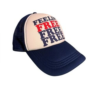 Billabong Feelin’ Free Foam Trucker Hat Navy White Snapback Surf Skate Cap